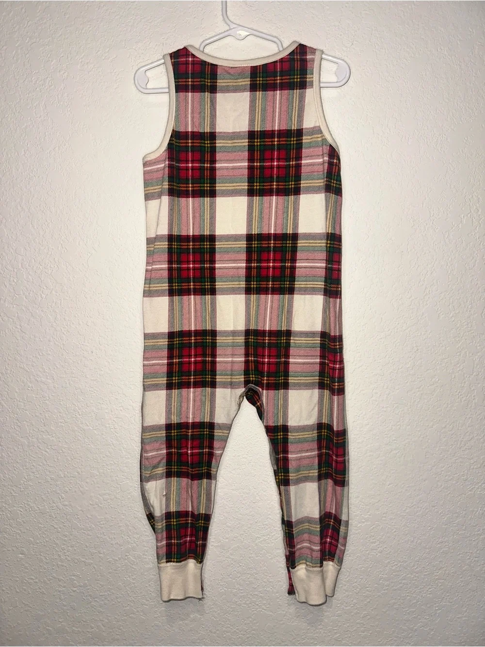 Hanna Andersson Xmas Plaid Sleeveless Romper 90 cm 3T